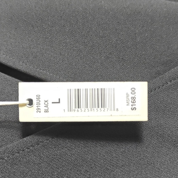 MAX STUDIO NWT Elegant Black Sleeveless Faux Wrap Dress w/ Buttons Size Large - Picture 3 of 15